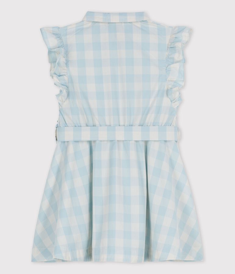 Kurz&auml;rmeliges Kinderkleid aus Popeline f&uuml;r M&auml;dchen BOLDAIR/weiss