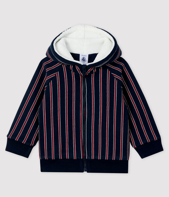 Baby-Kapuzensweatshirt für Jungen blau SMOKING/weiss MULTICO
