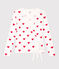 Damen-Cardigan in Wickelform aus BIO-Baumwolle weiss MARSHMALLOW/rot TERKUIT