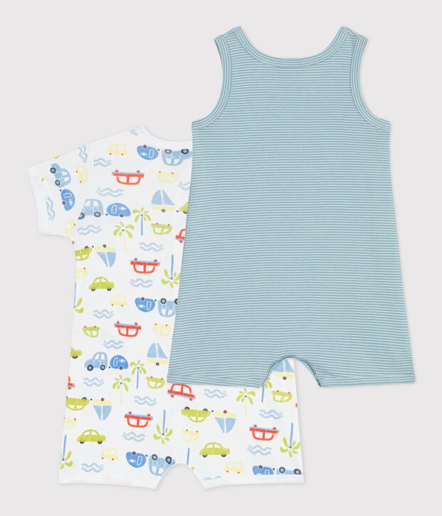 Set Baby-Kurzoveralls aus bedruckter Baumwolle vielfarbig