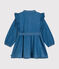 Langärmeliges Kinder-Kleid aus leichtem Denim für Mädchen blau DENIM CLAIR