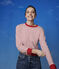 Baumwoll-T-Shirt mit Marinestreifen Damen weiss MARSHMALLOW/rot TERKUIT