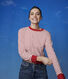 Baumwoll-T-Shirt mit Marinestreifen Damen