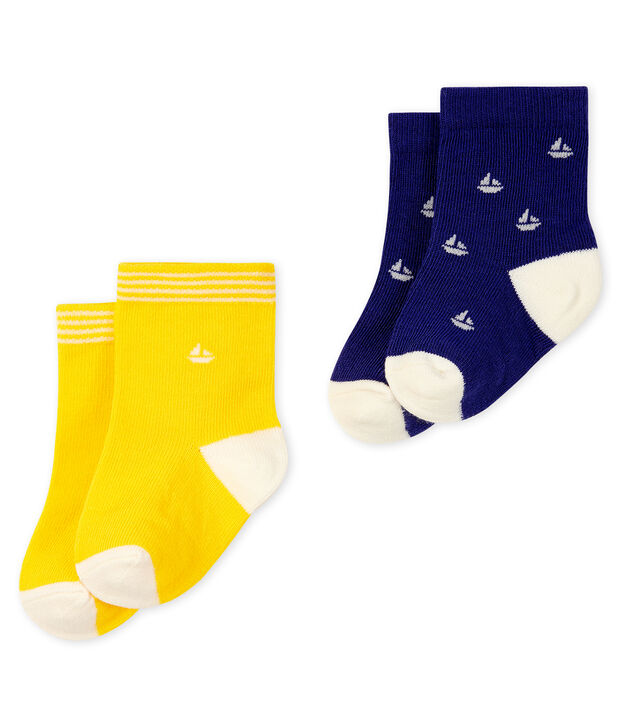 Set aus zwei Paar Babystr&uuml;mpfen f&uuml;r Jungen blau
