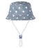 Baby-Fischerhut gemustert für Jungen. blau SMOKING/weiss MARSHMALLOW