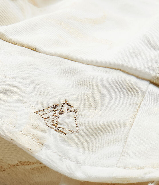 Baby-Mädchen-Hut weiss MARSHMALLOW/weiss MULTICO