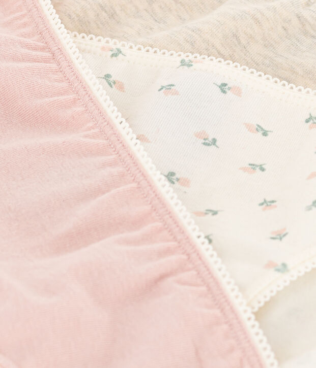 3er-Set Slips aus Baumwolle mit Wolkenmotiv f&uuml;r M&auml;dchen vielfarbig