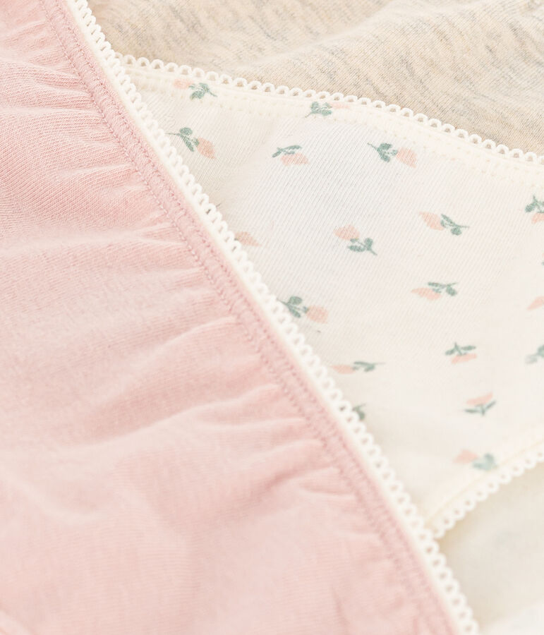 3er-Set Slips aus Baumwolle mit Wolkenmotiv f&uuml;r M&auml;dchen vielfarbig