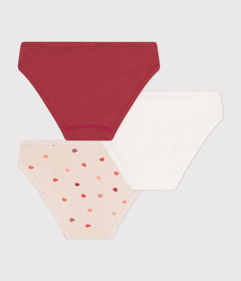 3er-Set Slips f&uuml;r M&auml;dchen aus Baumwolle vielfarbig