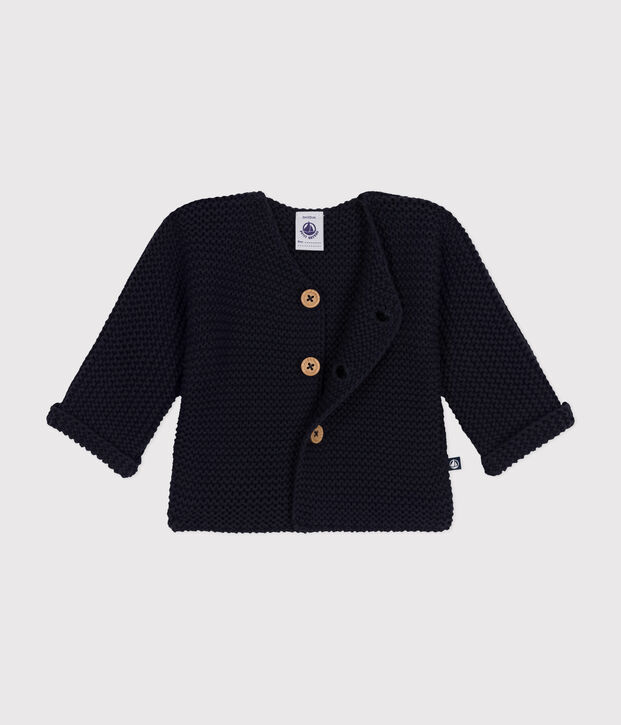 Baby-Cardigan kraus rechts gestrickt SMOKING
