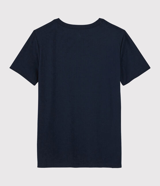 T-Shirt aus Sea-Island-Baumwolle für Damen blau MARINE
