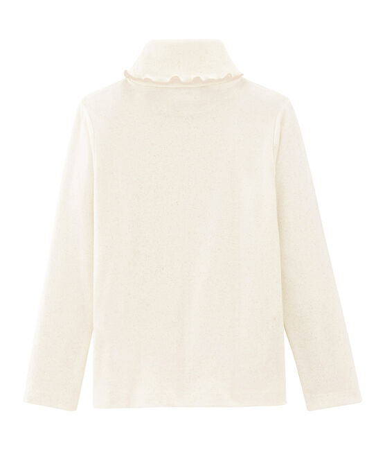 Unterziehpullover für Mädchen weiss MARSHMALLOW/gelb OR