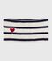 Baby-Schlauchschal mit Streifen aus Strick mit Fleece-Futter blau MARSHMALLOW/ SOIR