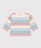 Baby-Streifenshirt Marini&egrave;re aus Baumwolle weiss/vielfarbig