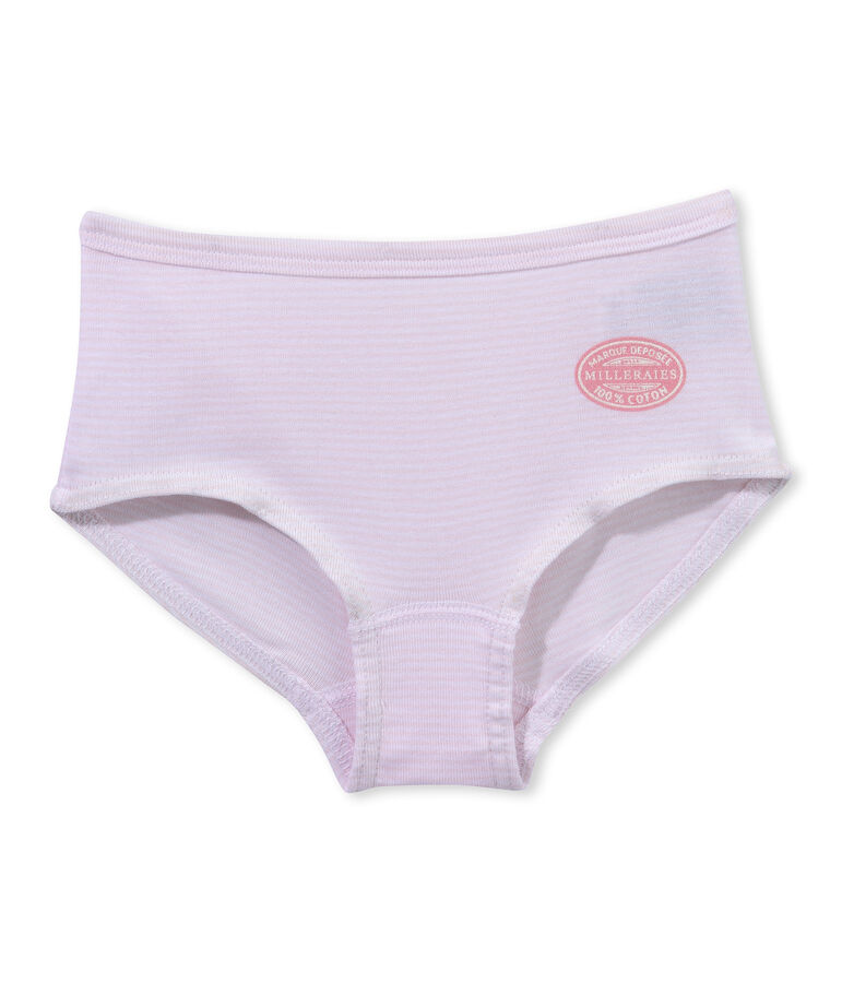 Ringelgestreifte M&auml;dchen Shorts rosa/weiss