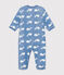 Baby Overall-Pyjama aus Fleece blau BEACH/ MARSHMALLOW