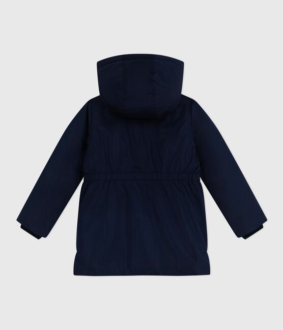 Kinder-Parka halblang und einfarbig blau SMOKING