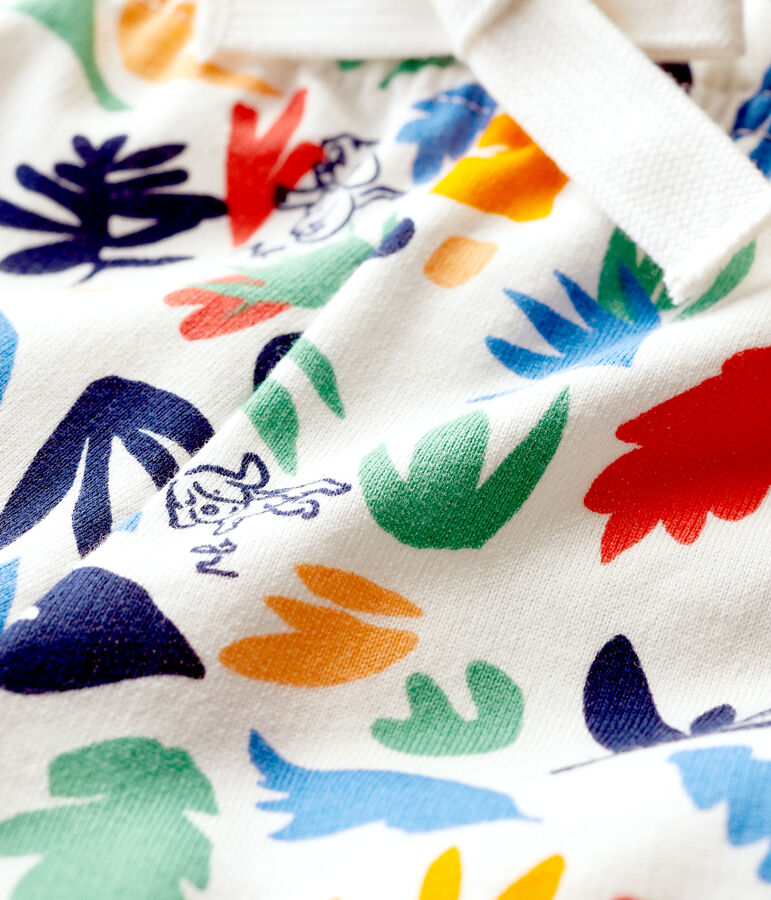 Baby-Pluderhose. weiss/vielfarbig