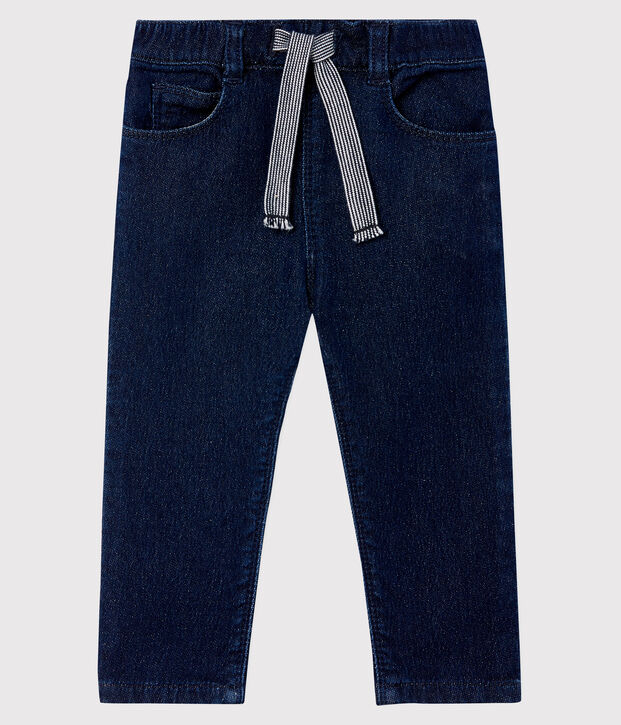 Baby-Denim-Hose aus Molton. blau