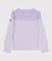 Damen T-Shirt "Marinière" mit Streifen aus Baumwolle violett SQUAW/ MILK