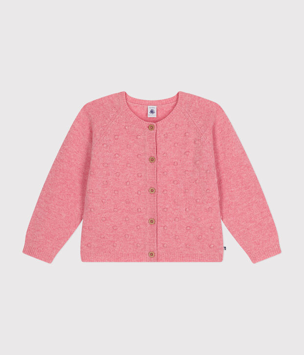 Kinder-Cardigan aus Strick mit Wollanteil f&uuml;r M&auml;dchen rosa