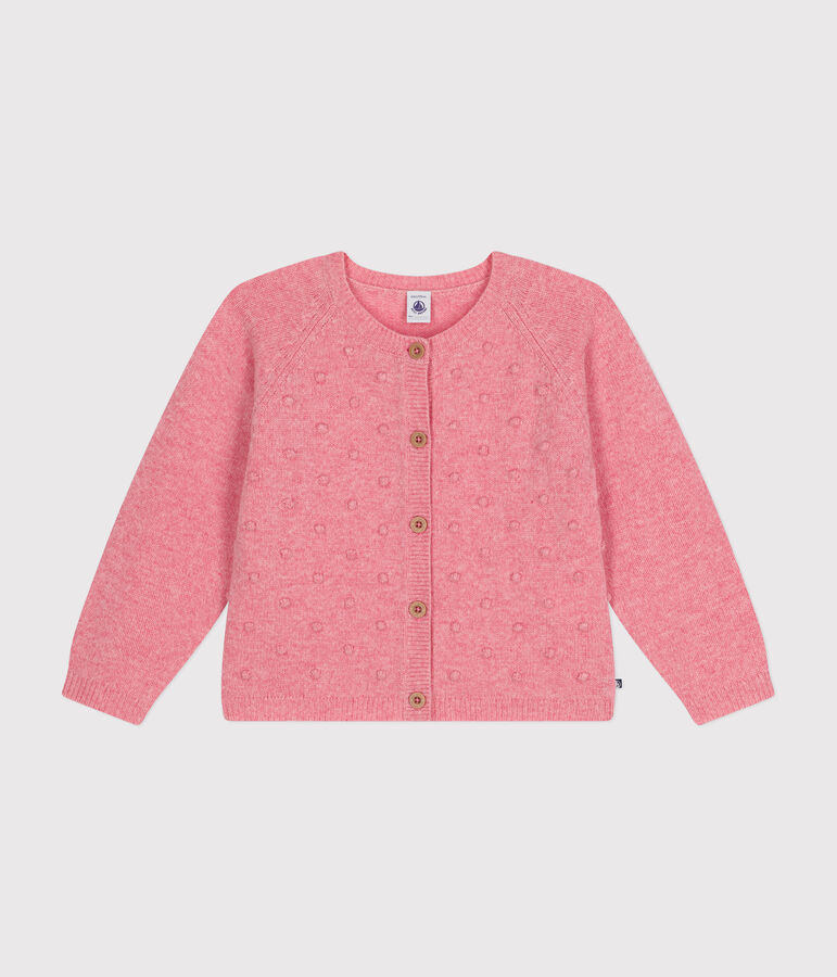 Kinder-Cardigan aus Strick mit Wollanteil f&uuml;r M&auml;dchen rosa