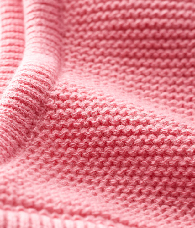 Einfarbige Baby-Kapuzenm&uuml;tze f&uuml;r M&auml;dchen/Jungen rosa