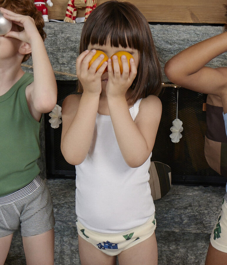 3er-Set Slips aus Baumwolle mit Weihnachtsmotiv f&uuml;r M&auml;dchen vielfarbig