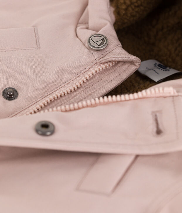 Wasserabweisender Baby-Parka rosa
