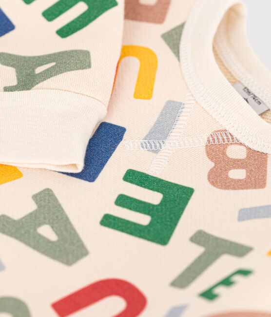 Baby-Sweatshirt aus Molton weiss AVALANCHE/ MULTICO