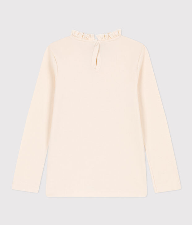 Lang&auml;rmeliges Kinder-T-Shirt aus Baumwolle f&uuml;r M&auml;dchen naturfarben