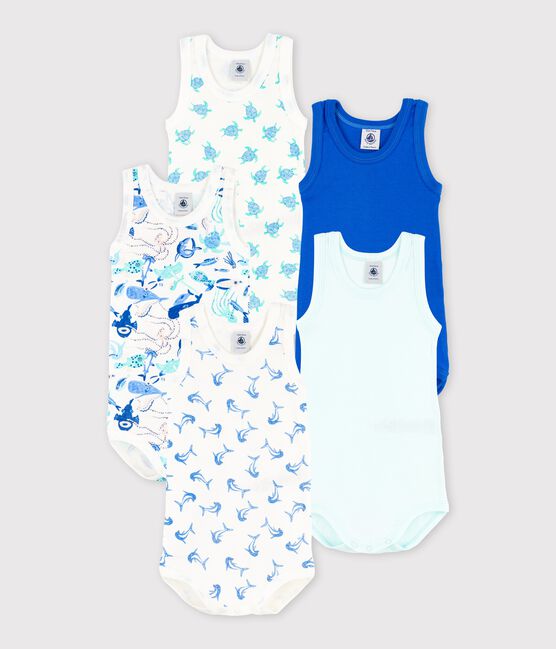 5er-Set ärmellose Baby-Bodys mit maritimem Motiv variante 1