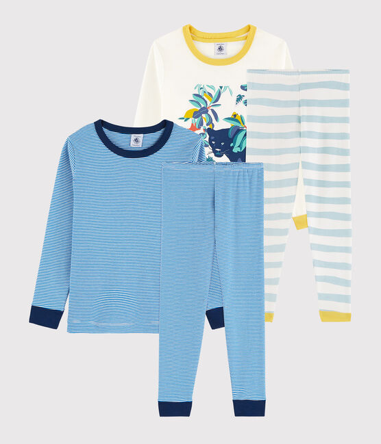 Set aus 2 Rippstrick-Pyjamas für kleine Jungen variante 1