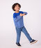 Kinder-Streifenshirt Marinière aus Baumwolle blau OLYMPIC/ MILK