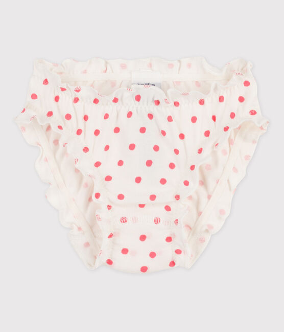 Baumwoll-Slips für Mädchen weiss MARSHMALLOW/rosa GRETEL