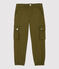 Kinder-Cargohose aus Baumwoll-Gabardine für Mädchen grün MILITARY