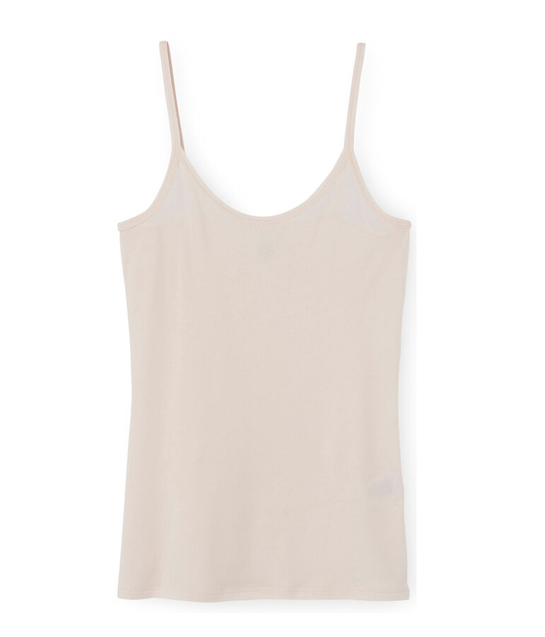 Tr&auml;gerhemd damen aus leichter baumwolle rosa FLEUR