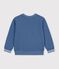 Kinder-Sweatshirt aus einfarbiger Baumwolle blau