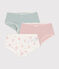 3er-Set Kinder-Shortys aus Baumwolle mit Blumenmotiv variante 1