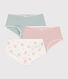 3er-Set Kinder-Shortys aus Baumwolle mit Blumenmotiv
