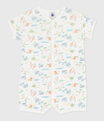 Baby-Kurzoverall aus Baumwolle mit Tiermotiven