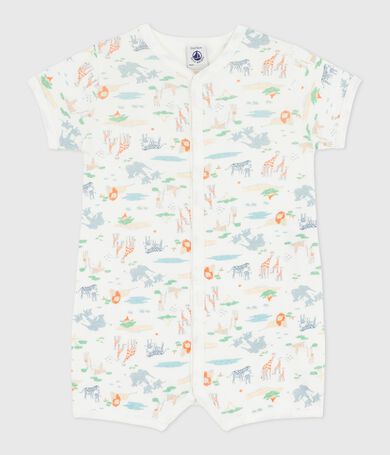 Baby-Kurzoverall aus Baumwolle mit Tiermotiven