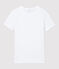 Damen-T-Shirt aus Baumwolle mit Rundhalsausschnitt weiss ECUME