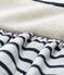 Langärmeliges gestreiftes Babykleid für Mädchen weiss MARSHMALLOW/blau SMOKING CN
