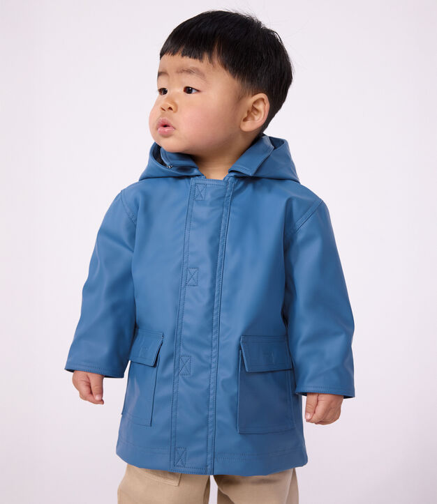 Ikonische Baby-Regenjacke einfarbig blau
