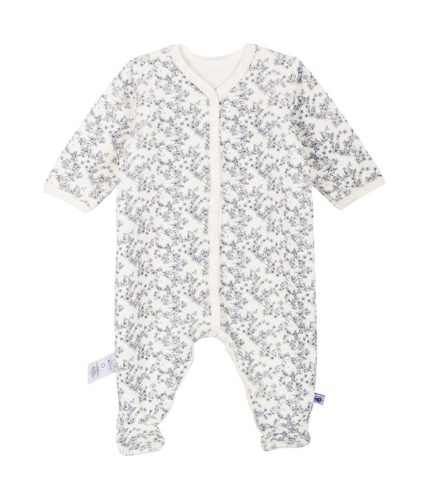 Baby M&auml;dchenStrampler weiss/vielfarbig