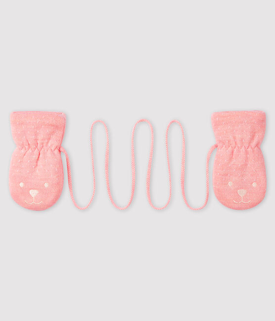 Baby-Fäustlinge mit Microfleecefutter rosa MINOIS