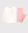 Kinderpyjama aus Nicki für Mädchen rosa CHARME/weiss MARSHMALLOW