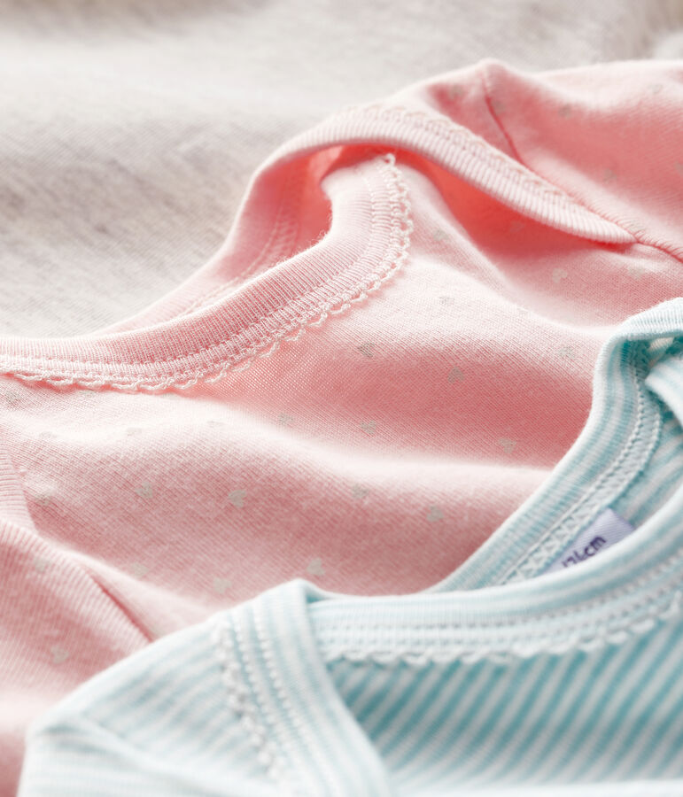 3er-Set lang&auml;rmlige Baby-Bodys f&uuml;r M&auml;dchen vielfarbig