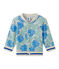 Bedruckter Baby-Jungen-Cardigan grau BELUGA/weiss MULTICO